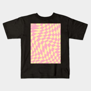 Warped Checkerboard Kids T-Shirt